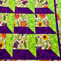 Flowers Through a Window Lap Quilt