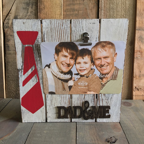Red Tie Dad & Me Photo Frame
