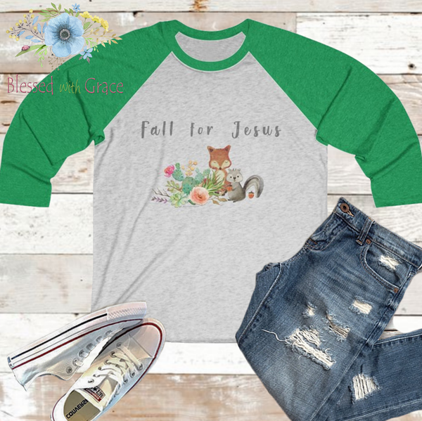 Fall for Jesus Raglan Tee