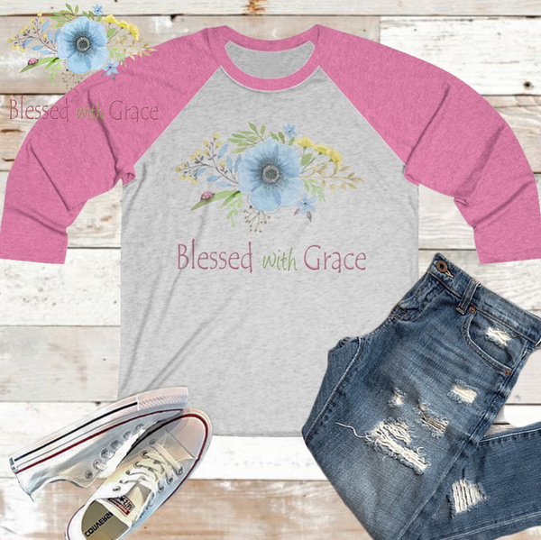 Blessed with Grace Raglan Tee