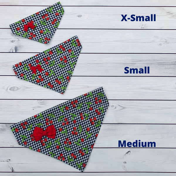 Pet Bandana - Cherry Gingham