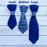 Medium Pet Tie - Blue Stripes