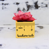 Small "Teachers Rule" Flowers & Succulents