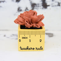 Small "Teachers Rule" Flowers & Succulents