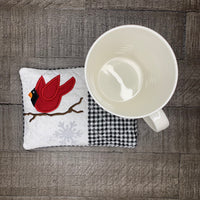 Winter Cardinal Mug Rugs - Drink Coaster