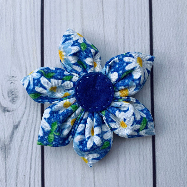 Handmade Flower - Blue Packed Daisy