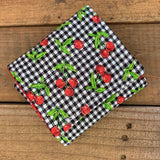 Universal Drink COW  - Black Gingham Cherries