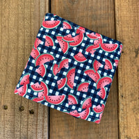 Universal Drink COW - Navy Gingham Watermelon