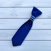 Large Pet Tie - Blue Stripes