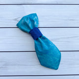 Small Pet Tie - Blue Batik