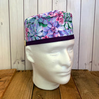 Handmade Buttoned Scrub Caps - Succulents