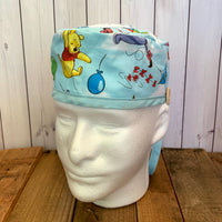 Handmade Buttoned Scrub Caps - Winnie the Pooh