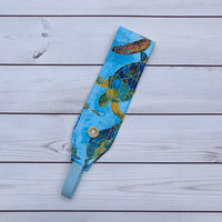 Handmade Buttoned Headbands - Sea Turtles