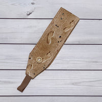 Handmade Buttoned Headbands - Footprints in the Sand