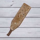 Handmade Buttoned Headbands - Footprints in the Sand
