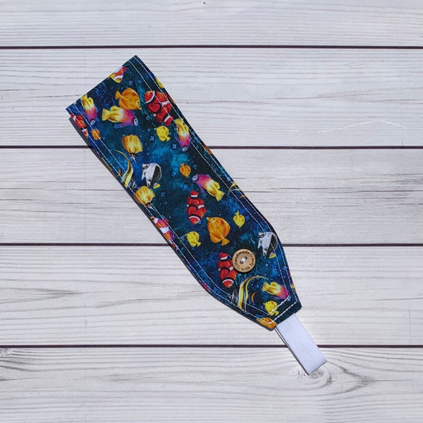 Handmade Buttoned Headbands - Under the Sea