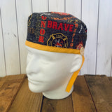 Handmade Buttoned Scrub Caps - Firefighter