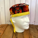Handmade Buttoned Scrub Caps - Fighting Fires Firefighter