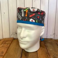 Handmade Buttoned Scrub Caps - Love a Nurse