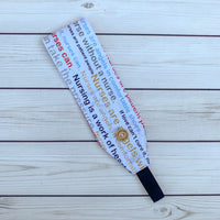 Handmade Buttoned Headbands - Nurses Rock