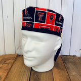 Handmade Buttoned Scrub Caps - Tech Raiders Mascot