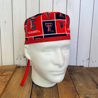 Handmade Buttoned Scrub Caps - Tech Raiders Mascot