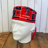 Handmade Buttoned Scrub Caps - Tech Raiders Mascot