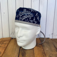 Handmade Buttoned Scrub Caps - Dallas Cowboys Pennant