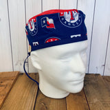 Handmade Buttoned Scrub Caps - Texas Ranger