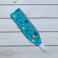 Handmade Buttoned Headbands -  Stethoscope EKG