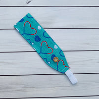 Handmade Buttoned Headbands -  Stethoscope EKG