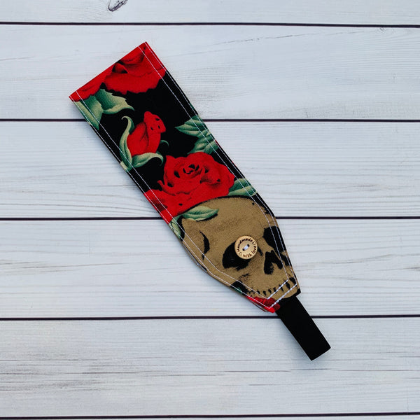 Handmade Buttoned Headbands - Skulls & Roses