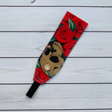 Handmade Buttoned Headbands - Skulls & Roses