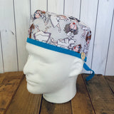 Handmade Buttoned Scrub Caps - Medical Team