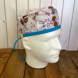 Handmade Buttoned Scrub Caps - Medical Team