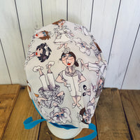 Handmade Buttoned Scrub Caps - Medical Team