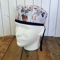 Handmade Buttoned Scrub Caps - Medical Team