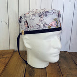 Handmade Buttoned Scrub Caps - Medical Team