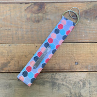 Handmade Wristlet Keychain - Hexagonal Pops