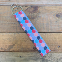 Handmade Wristlet Keychain - Hexagonal Pops