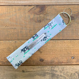 Handmade Wristlet Keychain - Cow Print