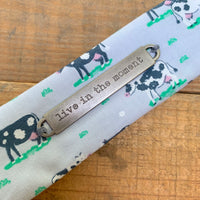 Handmade Wristlet Keychain - Cow Print