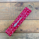 Handmade Wristlet Keychain - Red Arrows