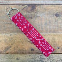 Handmade Wristlet Keychain - Red Arrows