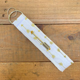 Handmade Wristlet Keychain - Gold Arrows