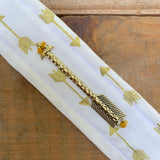 Handmade Wristlet Keychain - Gold Arrows