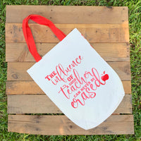 Teachers Tote Bags - Apple