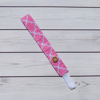 Handmade Buttoned Headbands - Pink Genie