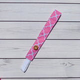 Handmade Buttoned Headbands - Pink Genie