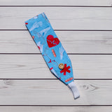 Handmade Buttoned Headbands -  Medical Supplies Blue